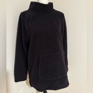 Haven Black Sherpa Fleece Pullover Sweater - Size Large